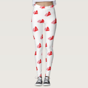 A kiss connects two hearts together leggings