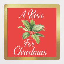 a kiss for Christmas sqrbll labels