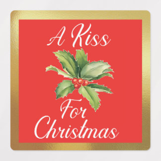 a kiss for Christmas sqrbll labels