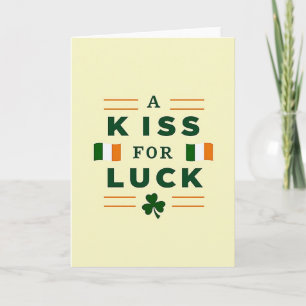A Kiss For Luck Irish Card