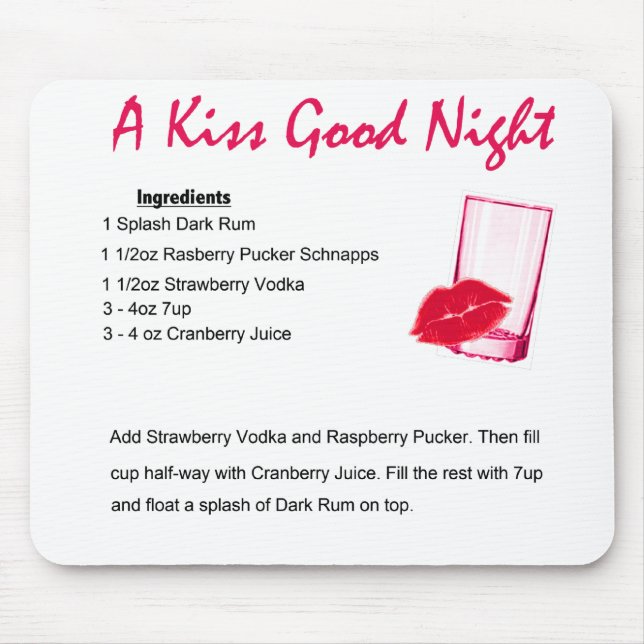 a kiss goodnight 3 mouse mat (Front)