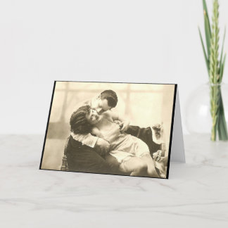 A kiss greeting card