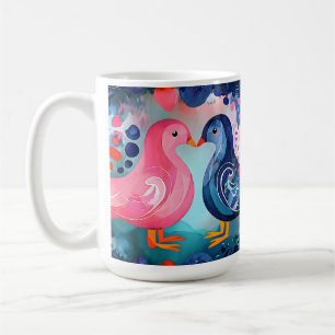 "A Kiss in Feathers" Happy Valentine's Day Coffee Mug