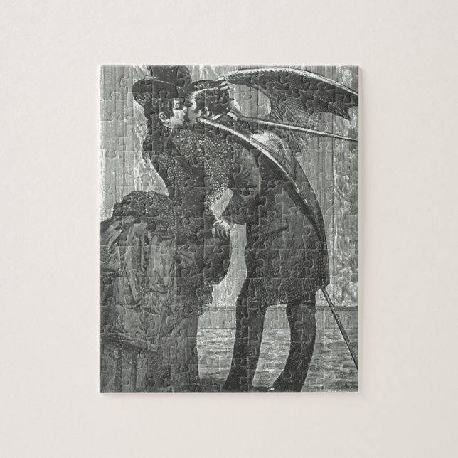 A Kiss Victorian/Gothic Winged Vampire Jigsaw Puzzle (Vertical)