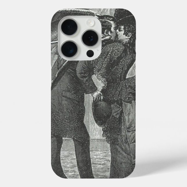 A Kiss, Victorian Vampire iPhone Case (Back)