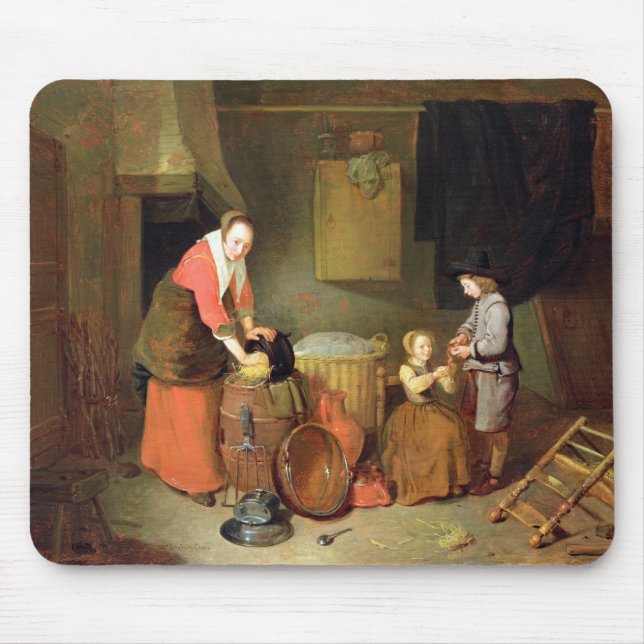 A Kitchen Interior, 17th century Mouse Mat (Front)