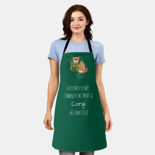 'A Kitchen Is Not Complete Without A Corgi' Gift Apron