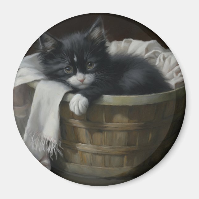 A Kittens Cosy Corner Magnet (Front)