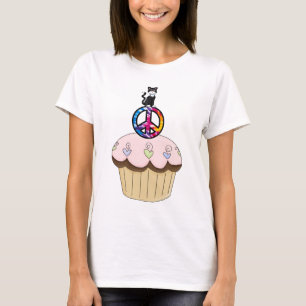 A Kitty Peace Cupcake T-Shirt