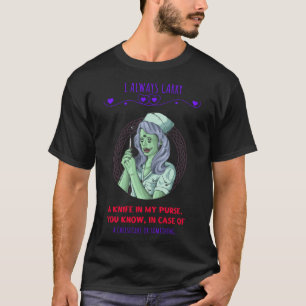 A Knife In My Purse A Cheesecake Graphic T-Shirt