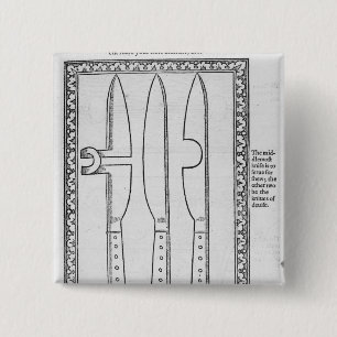 A Knife Trick 15 Cm Square Badge