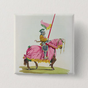 A Knight Armed for the Bond, 1512, engraved by W. 15 Cm Square Badge