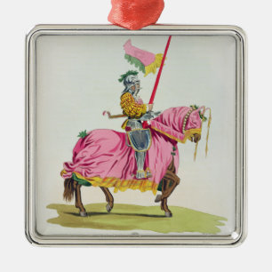 A Knight Armed for the Bond, 1512, engraved by W. Metal Tree Decoration