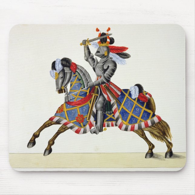 A knight at a tournament, plate from 'A History of Mouse Mat (Front)