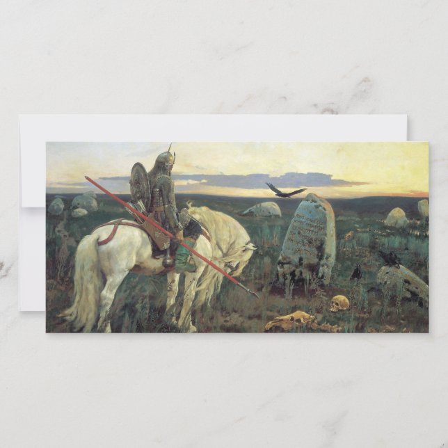 A Knight at the Crossroads (by Viktor Vasnetsov) Card (Front)