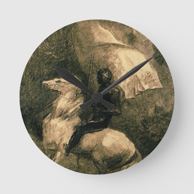 A Knight, c.1885 Round Clock (Front)