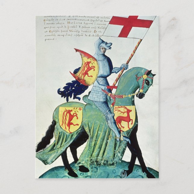 A Knight Carrying the Arms of Verona Postcard (Front)