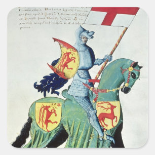 A Knight Carrying the Arms of Verona Square Sticker
