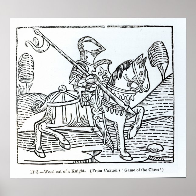 A Knight, from Caxton's 'Game of the Chess' Poster (Front)