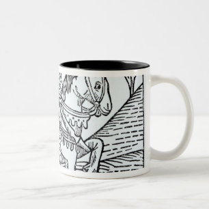 A Knight, from Caxton's 'Game of the Chess' Two-Tone Coffee Mug