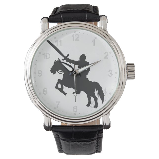 A knight on a horse - Choose background colour Watch (Front)