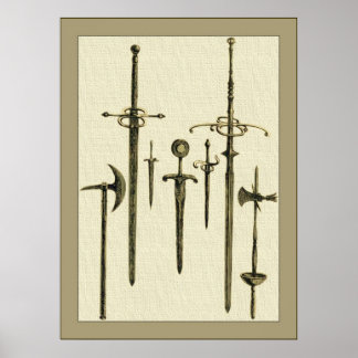 A Knight's Weapons Poster