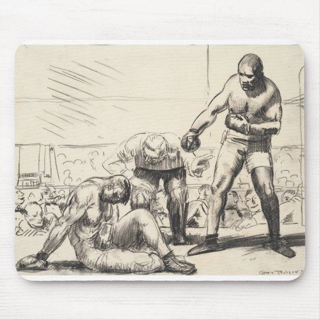 A Knock Down - George Bellows - c1917 Mouse Mat (Front)