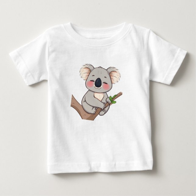 A Koala Clinging to A Tree Branch T-Shirt (Front)