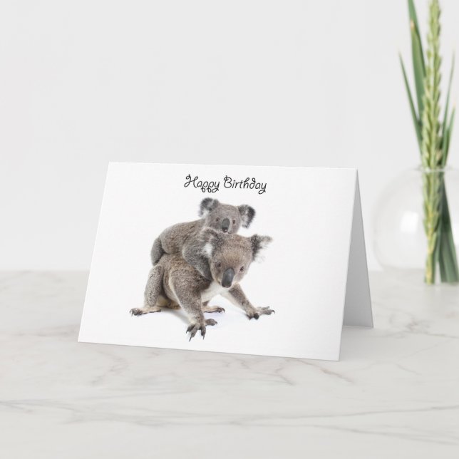 A koala happy birthday card (Front)