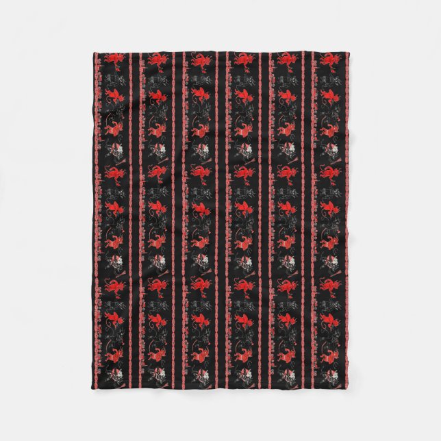 A Krampus Christmas Party Fleece Blanket (Front)