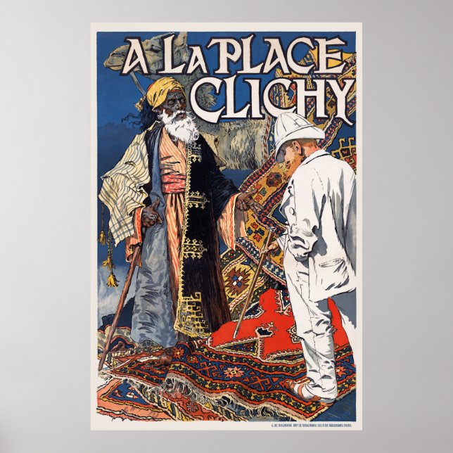 A la Place Clichy France Vintage Poster 1891 (Front)
