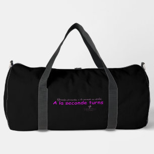 A La Seconde Turns Black and Pink Duffle Bag