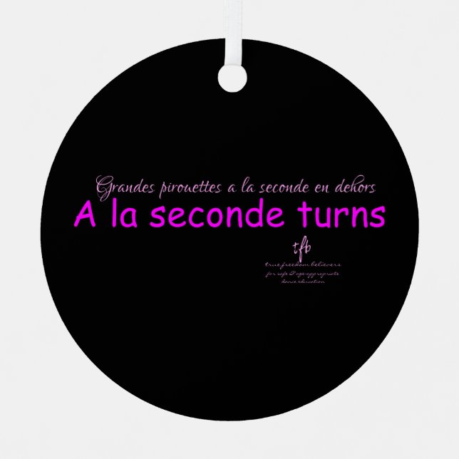 A La Seconde Turns Black and Pink Round Metal Tree Decoration (Front)