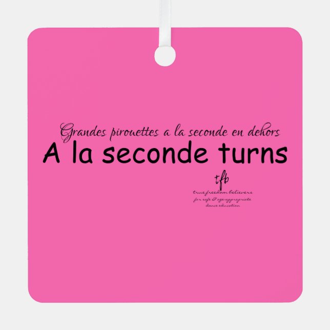 A La Seconde Turns Hot Pink and Black Metal Tree Decoration (Front)