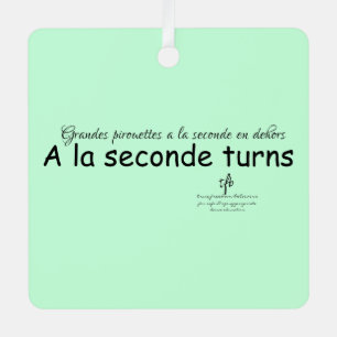A La Seconde Turns Mint Green and Black Metal Tree Decoration