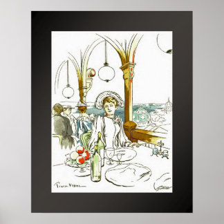 A la Tour Eiffel ~ Eiffel Tower ~  Pierre Vidal Poster