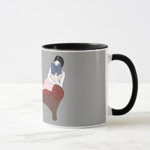 A Lady, A Cat and A Very Good Book Mug