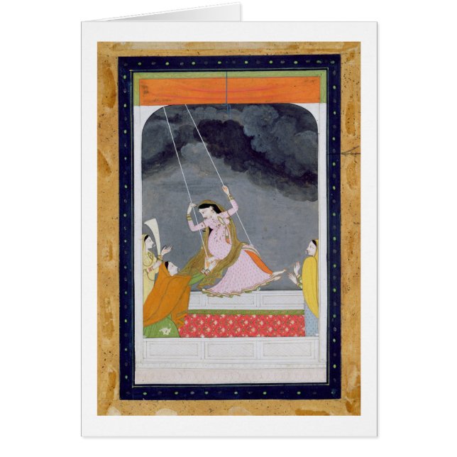 A lady on a swing, Kangra, Punjab hills c.1790 (op (Front)