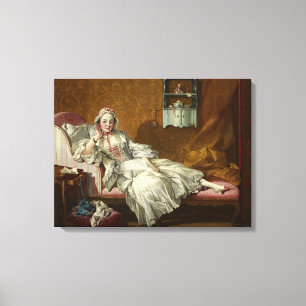 A Lady on Her Day Bed, 1743 by Francois Boucher Canvas Print