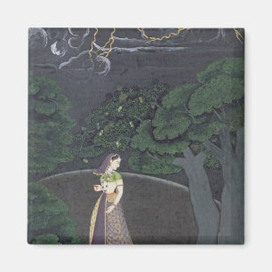 A lady on her way to a tryst, Guler, c.1760 Magnet