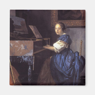 A Lady Seated at the Virginal Magnet