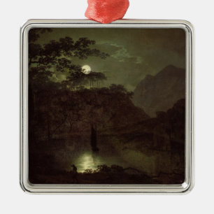 A Lake by Moonlight, c.1780-82 (oil on canvas) Metal Tree Decoration