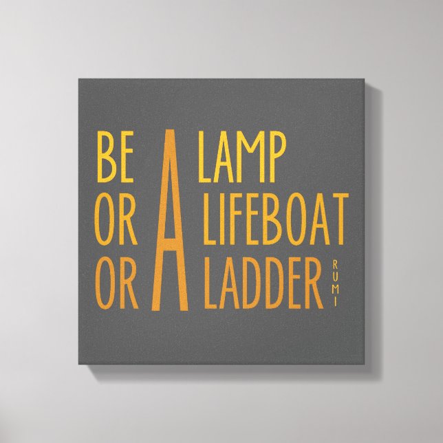 A Lamp, A Lifeboat, A Ladder Canvas Print (Front)