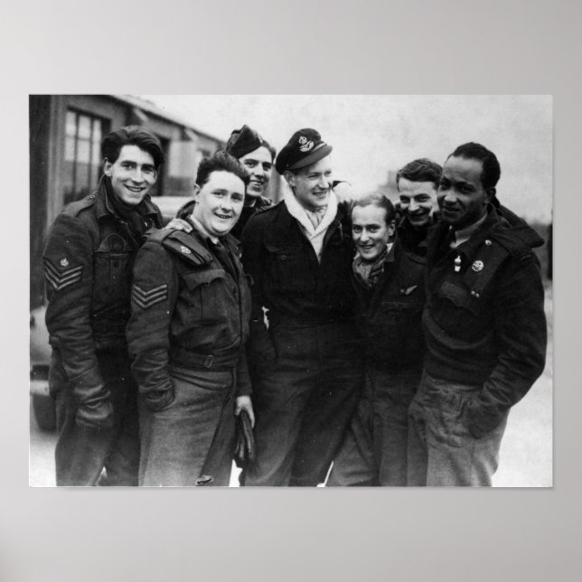 A Lancaster Bomber Crew Poster (Front)