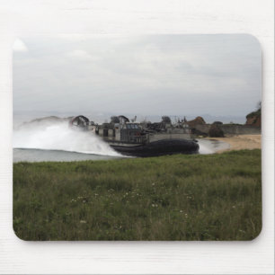 A landing craft air cushion comes ashore mouse mat