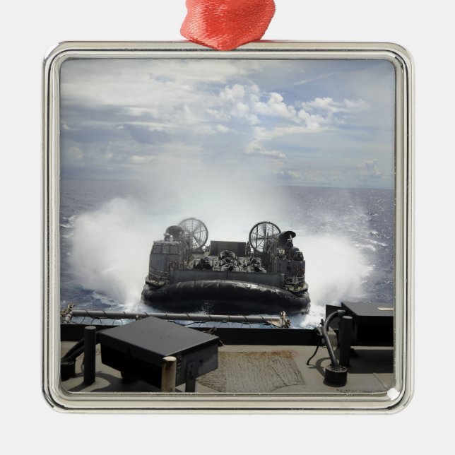 A landing craft air cushion metal tree decoration (Front)