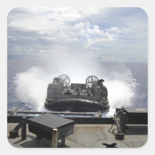 A landing craft air cushion square sticker