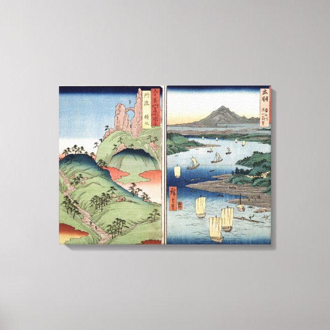 A landscape and seascape canvas print (Front)