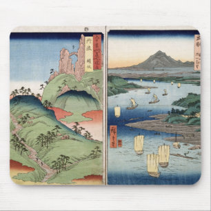 A landscape and seascape mouse mat