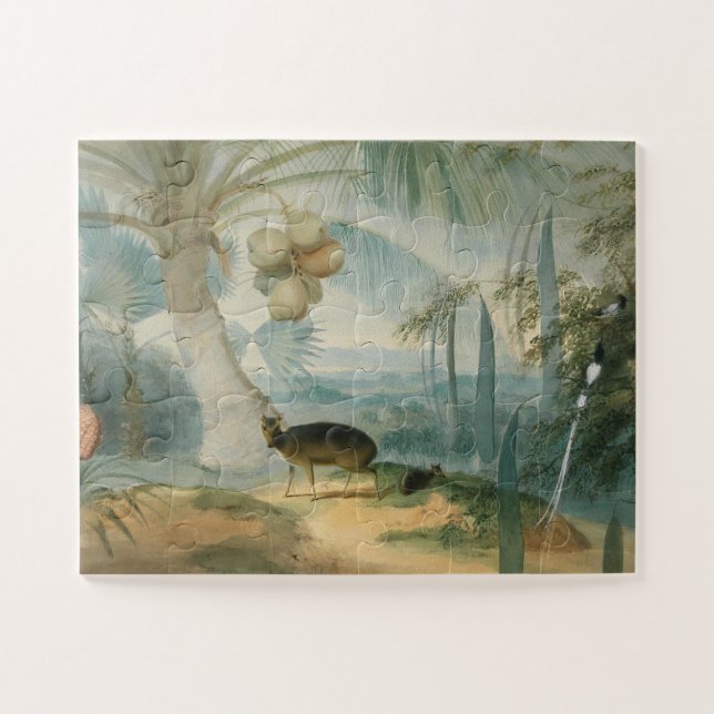 A Landscape in Ceylon by Samuel Daniell Jigsaw Puzzle (Horizontal)